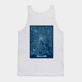 Dallas - United States Peace City Map Tank Top